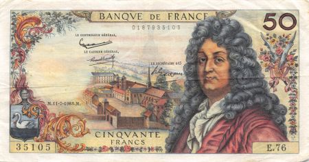 France 50 Francs Racine - 11-07-1963 Série E.76 - TTB