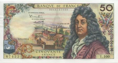 France 50 Francs Racine - 1967