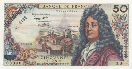 France 50 Francs Racine - Spécimen N° 0162 - 1962