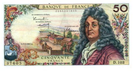 France 50 Francs Racine 02-02-1967 - Série D.103 - TTB+