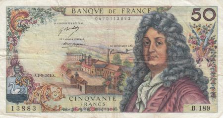 France 50 Francs Racine 02-03-1972 - Série B.189