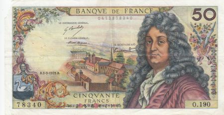 France 50 Francs Racine 02-03-1972 - Série O.190