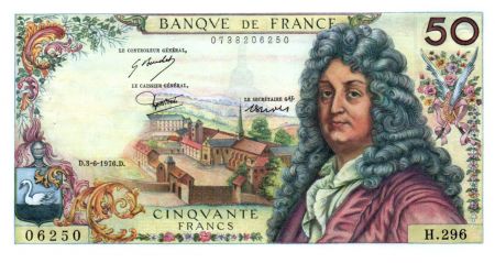France 50 Francs Racine 03-06-1976 - Série H.296 - SUP