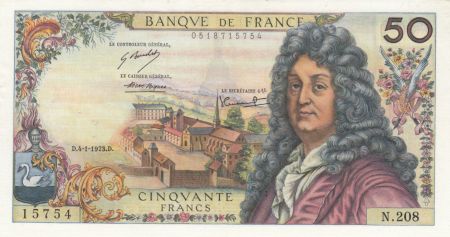 France 50 Francs Racine 04-01-1973 - Série N.208 - SUP