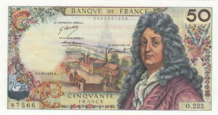 France 50 Francs Racine 04-10-1973 - Série O.222 - SUP+