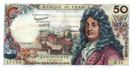 France 50 Francs Racine 07-06-1962 - Série F.15 - SUP+