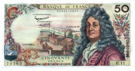 France 50 Francs Racine 07-06-1962 - Série U.11 - SUP