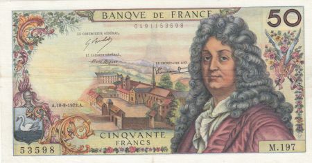 France 50 Francs Racine 10-08-1972 - Série M.197 - SUP+