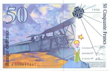 France 50 Francs Saint-Éxupéry - 1992