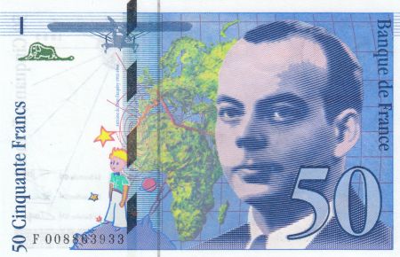 France 50 Francs Saint-Éxupéry - 1993 - Série F008