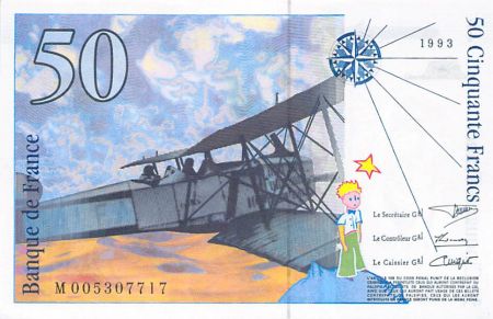 France 50 Francs Saint-Exupéry - 1993 Série M.005307717 - P.NEUF