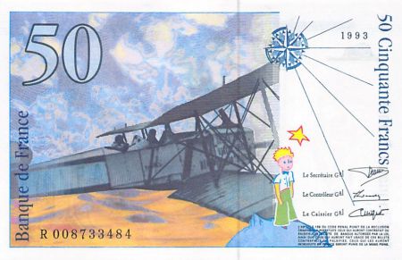 France 50 Francs Saint-Exupéry - 1993 Série R.008733484 - NEUF