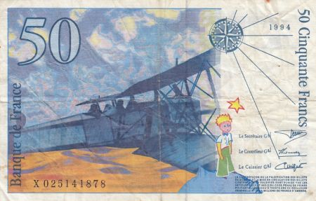 France 50 Francs Saint-Exupéry - 1994 - Série X.025141878
