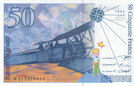 France 50 Francs Saint-Exupéry - 1994 Série W015