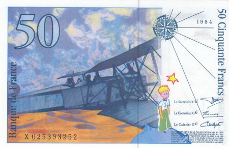 France 50 Francs Saint-Exupéry - 1994 Série X025