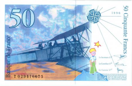 France 50 Francs Saint-Exupéry - 1996 Série T.029