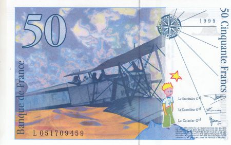 France 50 Francs Saint-Exupéry - 1999 Série L051
