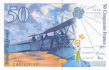 France 50 Francs Saint-Exupéry - 1999 Série Z.051328135 - SPL
