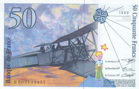 France 50 Francs Saint-Exupéry - Série H.009 - 1993
