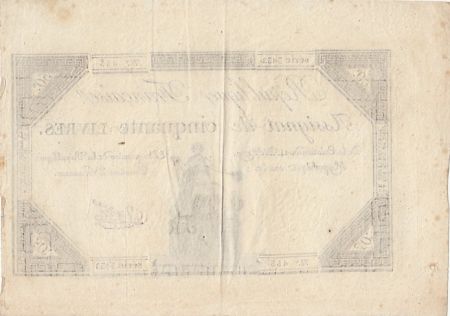 France 50 Livres - 14 Décembre 1792 - République Française - Sign. André - Série 3432
