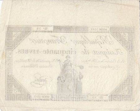 France 50 Livres - 14 Décembre 1792 - République Française - Sign. Goutallier