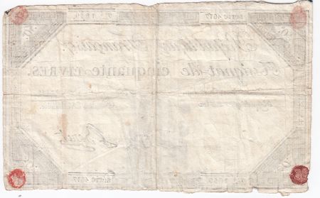 France 50 Livres France assise - 14-12-1792 - Sign. Baret - TB