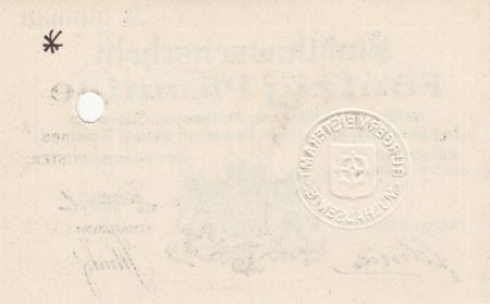 France 50 Pfennige 1917, Mulhouse Mülhausen, Stadtkassenschein