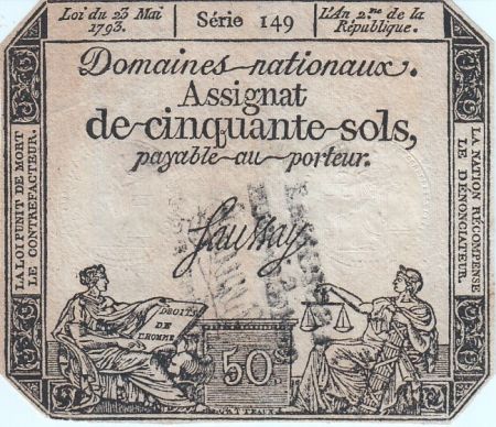 France 50 Sols Liberté et Justice (23-05-1793) -  (Faux)