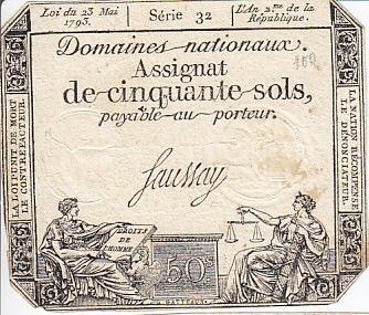 France 50 Sols Liberté et Justice (23-05-1793) - Filigrane la Nation