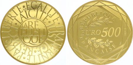 France 500 Euro Or - La République- 2013 - FDC