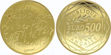 France 500 Euro Or - République - 2014 - FDC