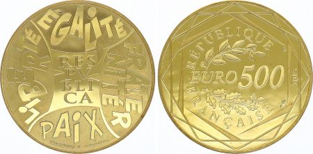 France 500 Euro Or - République - 2015 - FDC
