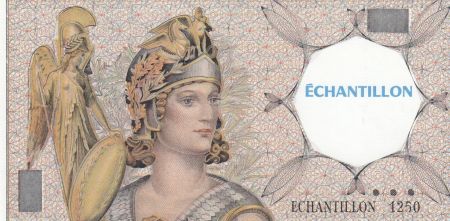 France 500 Francs - Athéna - Echantillon - Type 1250 - Format Pascal