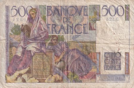 France 500 Francs - Chateaubriand - 04 - 09-1952 - Série D.126 - F.34.10