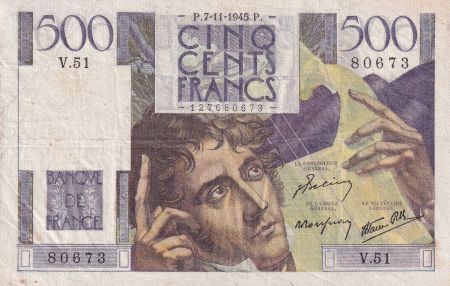 France 500 Francs - Chateaubriand - 07- 11-1945 - Série V.51 - F.34.03