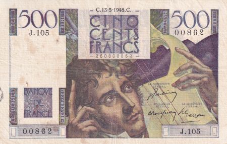 France 500 Francs - Chateaubriand - 13-05-1948 - Série J.105 - F.34.08