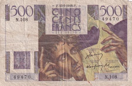 France 500 Francs - Chateaubriand 13-05-1948 - Série N.108 - F.34.08