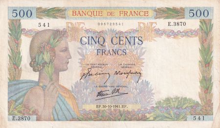 France 500 Francs - La Paix - 30-10-1941 - Série E.3870 - F.32.23