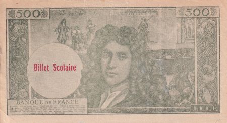 France 500 Francs - Molière - Billet scolaire