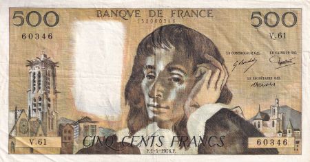 France 500 Francs - Pascal - 01-04-1976 - Série V.61 - F.71.14