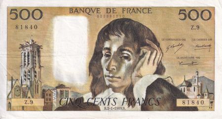 France 500 Francs - Pascal - 02-01-1969 - Série Z.9 - F.71.03