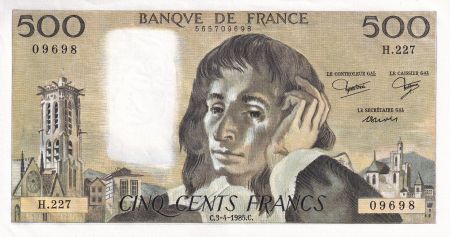 France 500 Francs - Pascal - 03-04-1985 - Série H.227 - F.71.33