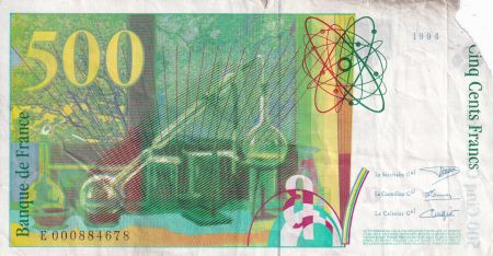 France 500 Francs - Pierre et Marie Curie - 1994 - Lettre E - F.76.01