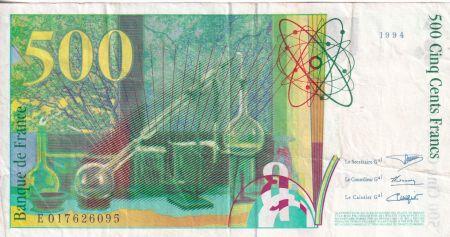 France 500 Francs - Pierre et Marie Curie - 1994 - Lettre E - F.76.01