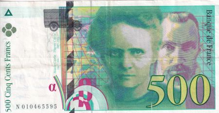 France 500 Francs - Pierre et Marie Curie - 1994 - Lettre N - F.76.01
