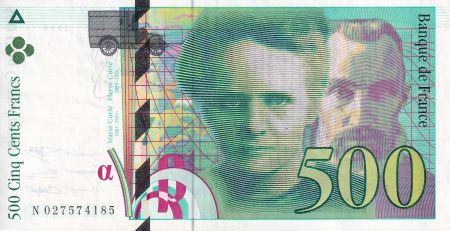 France 500 Francs - Pierre et Marie Curie - 1994 - Lettre N - SUP - F.76.01
