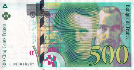 France 500 Francs - Pierre et Marie Curie - 1995 - Lettre C - F.76.02