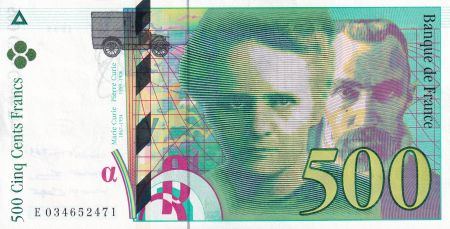 France 500 Francs - Pierre et Marie Curie - 1995 - Lettre E  - SPL+ - F.76.02