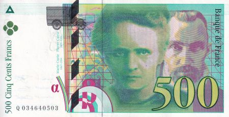 France 500 Francs - Pierre et Marie Curie - 1995 - Lettre Q - F.76.02