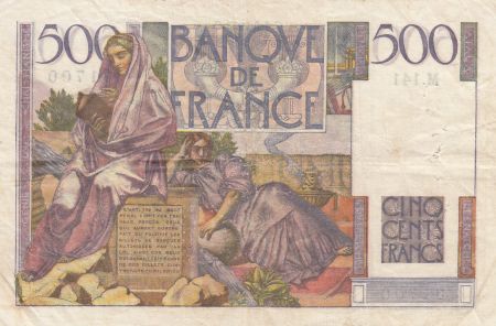 France 500 Francs Chateaubriand - 04-06-1953 Série M.141